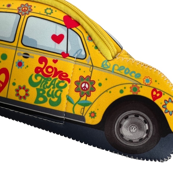 VW Volkswagen Neoprene Beetle Bag 3D Small Universal Flower Power Cosmetic Brisa - Picture 3 of 9